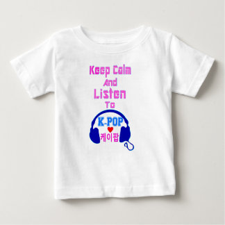 T-shirt Pour Bébé ♪ ♥ Restez calme et écoutez KPop Toddler Ruffle Te