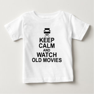 T-shirt Pour Bébé Restez calme et regardez de vieux films
