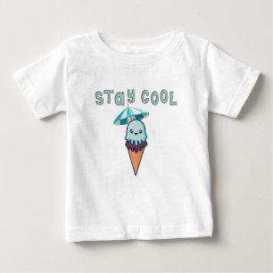 T-shirt Pour Bébé Restez Cool Crème de glace Kawaii