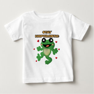 T-shirt Pour Bébé Restez Hoptimistes Grenouille Mignonne Pun Drôle C