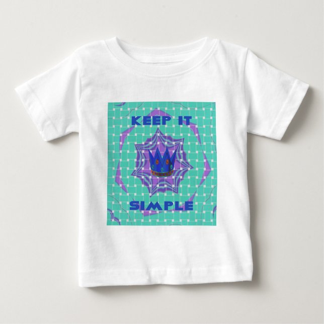 T-shirt Pour Bébé Restez simple : l'art Motif de la Clarté Royale (Devant)