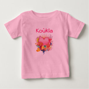 T-shirt Pour Bébé Rétro-Coeur-Conception de Koukla