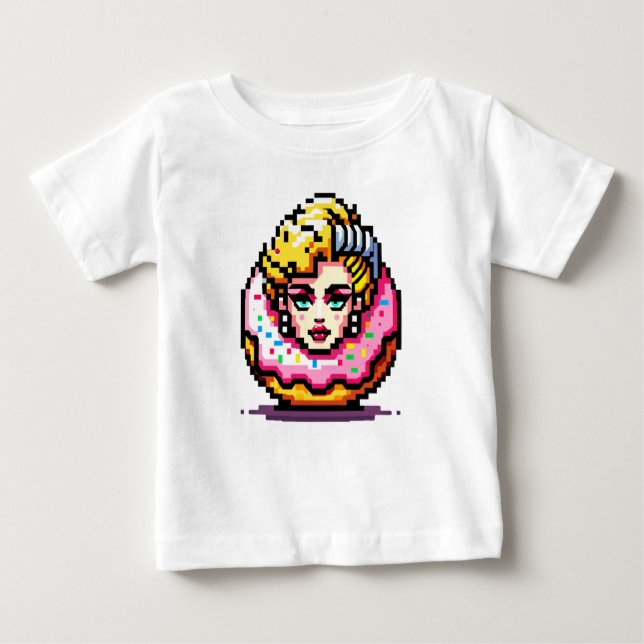 T-shirt Pour Bébé Retro Hollywood Icon - Pixel Art Pop Culture (Devant)
