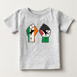 T-shirt Pour Bébé Rétro Irlande Palestine Solidarité Première révolu