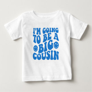 T-shirt Pour Bébé Retro Je vais être un grand cousin