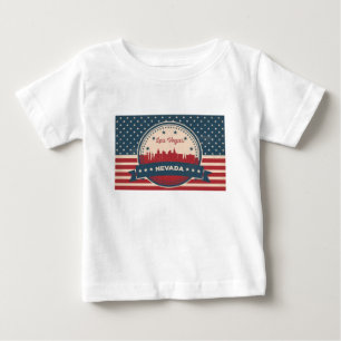 T-shirt Pour Bébé Retro Las Vegas Skyline