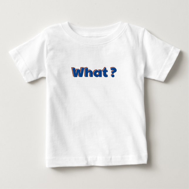 T-shirt Pour Bébé Rétro QUELLE Typographie (Devant)