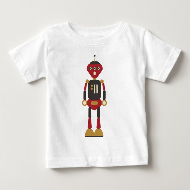 T-shirt Pour Bébé Rétro robot 3-Eyed drôle (Devant)