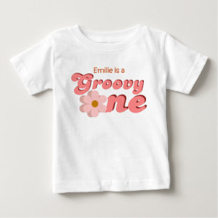 T-shirt Pour Bébé Retro Super une marguerite fête d'anniversaire