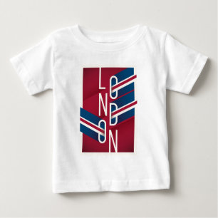 T-shirt Pour Bébé Rétro typographie illustrée de Londres, Angleterre