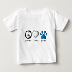 T-shirt Pour Bébé Rétros pattes d'amour de paix