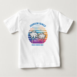 T-shirt Pour Bébé Réunion de famille à la plage Croisière personnali