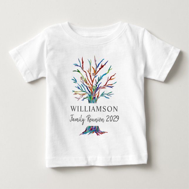 T-shirt Pour Bébé Réunion de famille de l'arborescence de la famille (Devant)