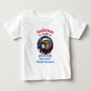 T-shirt Pour Bébé Réunion de famille patriotique - 4 juillet barbecu