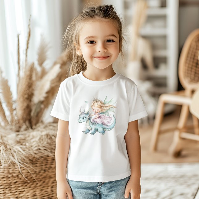 T-shirt Pour Bébé Rêve de Conte de Fées Dragon Rose Princesse Baby S (Créateur téléchargé)