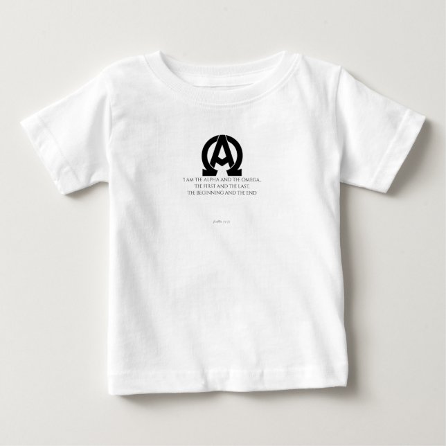 T-shirt Pour Bébé Revelation 22:13: "I am the Alpha and the Omega" (Devant)