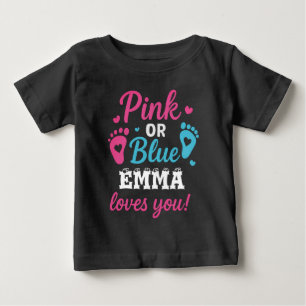 T-shirt Pour Bébé Révélation personnalisée du sexe du bébé Rose ou B