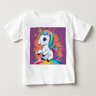 T-shirt Pour Bébé Rêves Unicorn et poutres magiques
