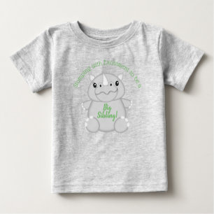 T-shirt Pour Bébé Rhino Baby shower vert