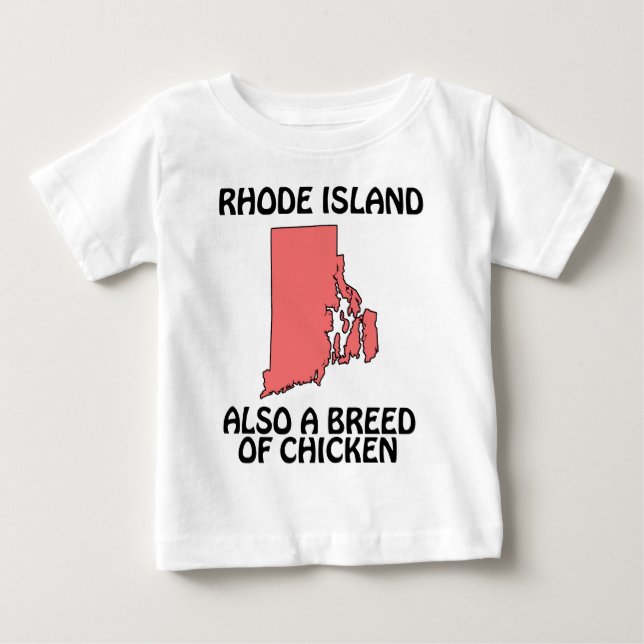T-shirt Pour Bébé Rhode Island - Aussi une race de poulet (Devant)