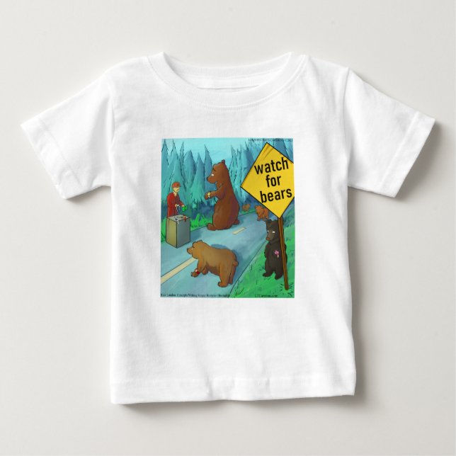 T-shirt Pour Bébé Rick London Funny Bears With Waters Comic (Devant)
