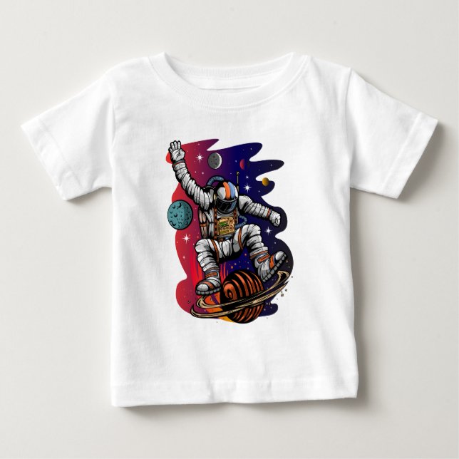 T-shirt Pour Bébé Ride de l'espace (Devant)