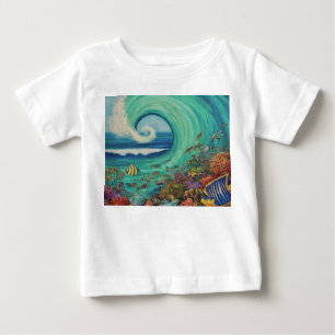 T-shirt Pour Bébé "Ride the Waves : Ocean Vibes Tee"