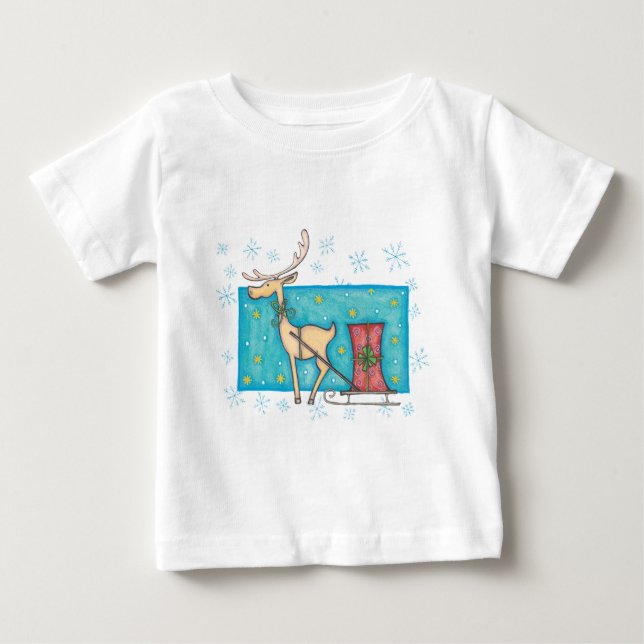 T-shirt Pour Bébé Rinder avec package (Devant)