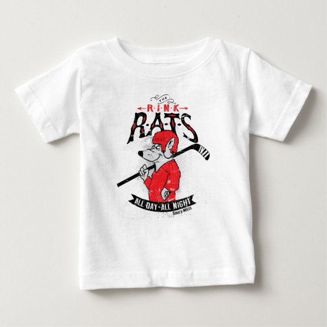 T-shirt Pour Bébé Rink Rats Hockey Baby (Devant)