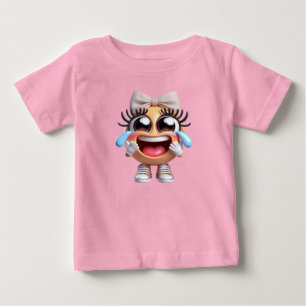 T-shirt Pour Bébé Rire Infectieux, Emoji, par Natasha Us