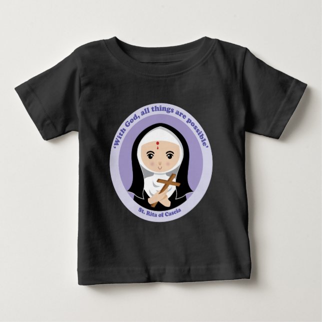 T-shirt Pour Bébé Rita de Cascia (Devant)