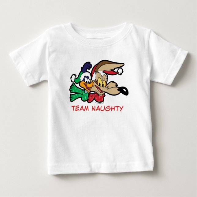T-shirt Pour Bébé ROAD RUNNER™ & Wile E. Coyote "Team Naughty" (Devant)