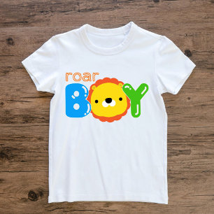 T-shirt Pour Bébé Roar Boy Lionceau Mignon Safari Jungle Animaux Enf