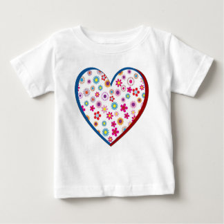T-shirt Pour Bébé Robe à volants pour tout-petit à cœur floral