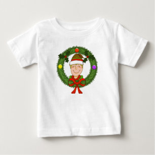 T-shirt Pour Bébé Robe à volants pour tout-petits Happy Elf in Wreat