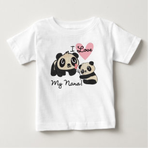 T-shirt Pour Bébé Robe à volants pour tout-petits Pandas j'adore ma 
