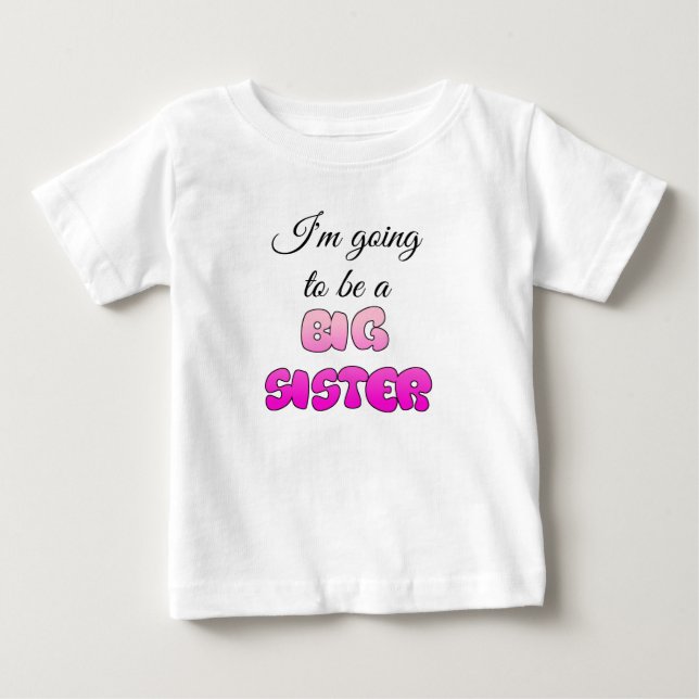 T-shirt Pour Bébé Robe d'annonce de Grande Sœur à Venir (Devant)
