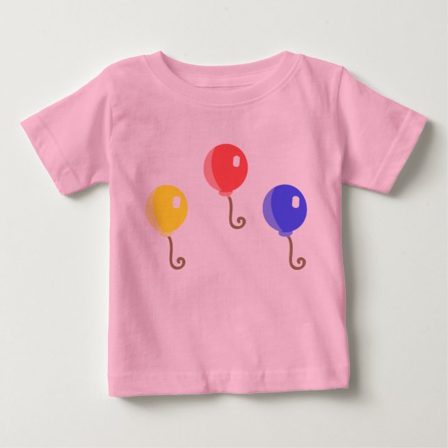 T-shirt Pour Bébé Robe de ballons (Devant)