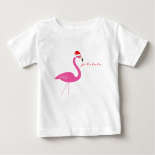 T-shirt Pour Bébé Robe de bébé pour les fêtes de Flamingo Fa la la l