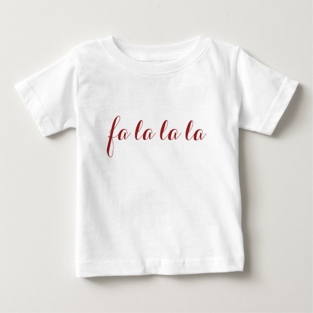 T-shirt Pour Bébé Robe de Noël de Fa la la Baby (Devant)