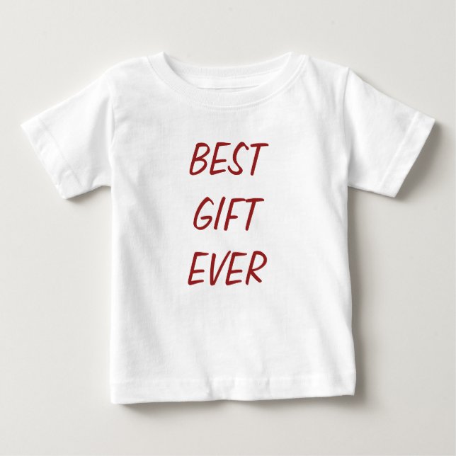 T-shirt Pour Bébé Robe de Noël Meilleur Cadeau Jamais (Devant)