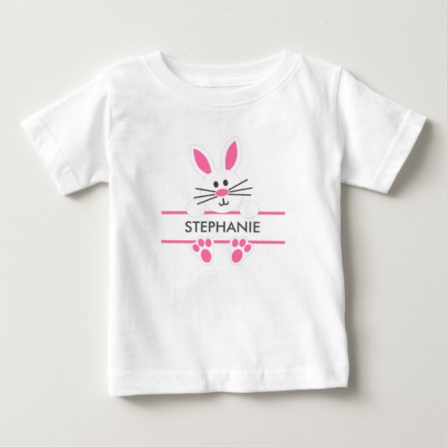 T-shirt Pour Bébé Robe de Pâques Bunny Toddler (Devant)