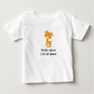 T-SHIRT POUR BÉBÉ ROBE DE RUCHE DE GIRAFE