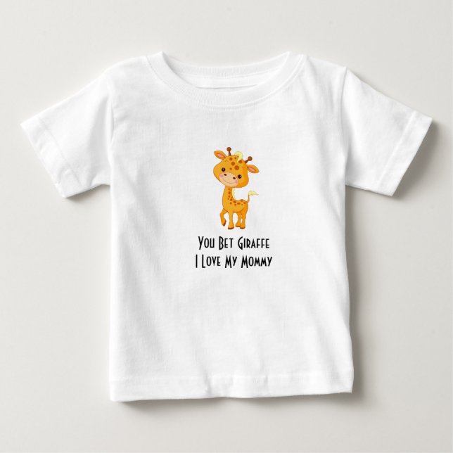 T-SHIRT POUR BÉBÉ ROBE GIRAFFE RUFFLE (Devant)