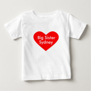 T-shirt Pour Bébé Robe Grande Sœur Personnaliser avec Nom