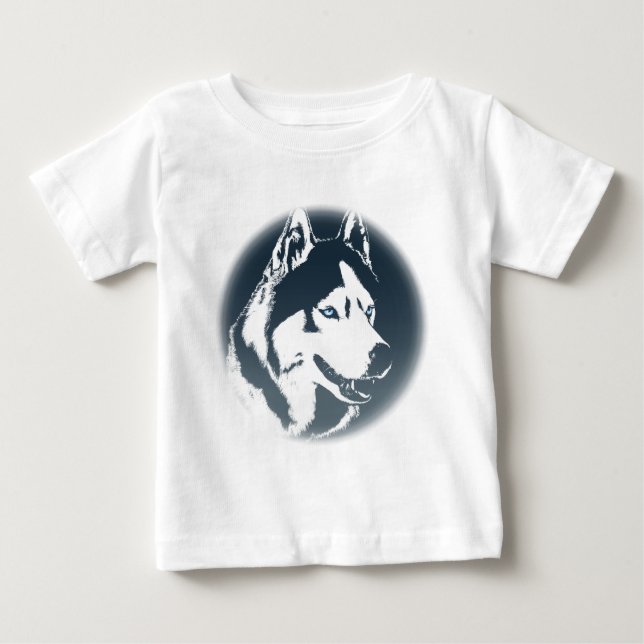 T-shirt Pour Bébé Robe Husky Baby Tootoo Onepiece Sibérienne Husky (Devant)