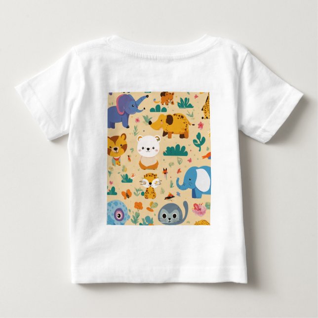 T-shirt Pour Bébé Robe Imprimée Whimsical Wonderland pour enfants (Dos)