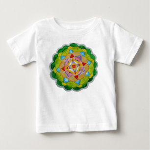 T-shirt Pour Bébé Robe ronde Mandala Toddler Ruffler