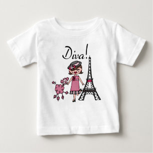 T-shirt Pour Bébé Robe sans manche de cheveux de bébé Brown de diva