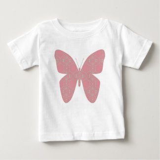 T-shirt Pour Bébé Robe Vintage rose papillon